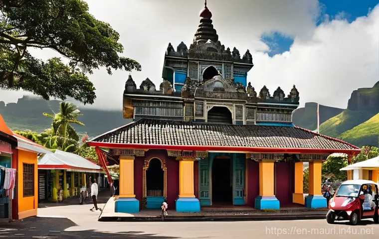 모리셔스 인종 구성 - **Prompt: "A joyful and harmonious community celebration in a Mauritian park or town square, featuri...