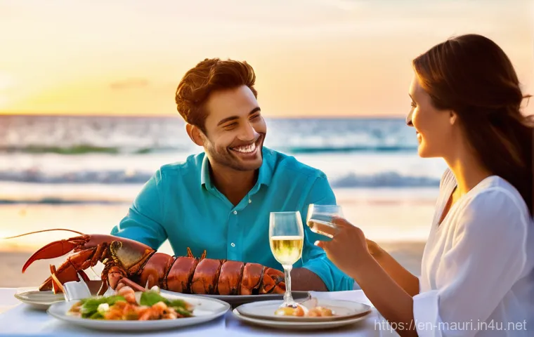 모리셔스 여행 중 로맨틱한 장소 - **Prompt 1: Romantic Beachfront Dinner at Sunset in Mauritius**
"An exquisitely romantic scene f...