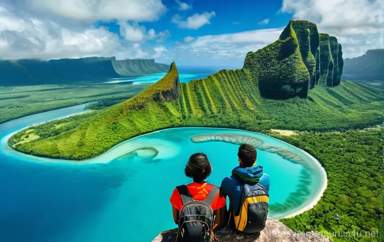 모리셔스 여행 중 로맨틱한 장소 - **Prompt 2: Couple on an Underwater Scooter Adventure in Mauritius**
    "An exhilarating and unique...