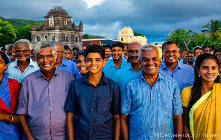 모리셔스 로컬 정치 현황 - **A New Dawn for Mauritius: Hope and Unity**
    A vibrant, optimistic scene set at dawn in a pictur...